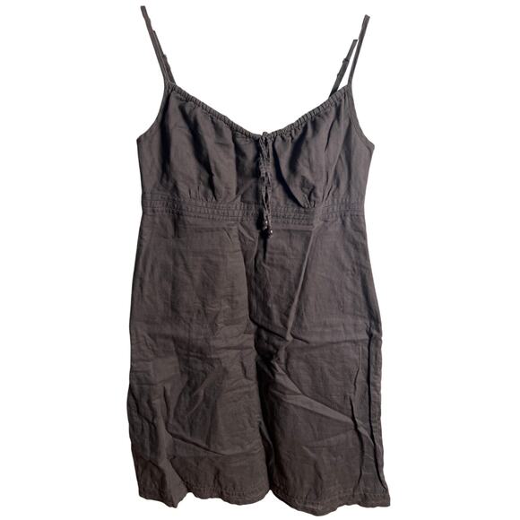 Vintage 90’s Esprit Brown Cotton Ruffle Dress Size 12 - Picture 1 of 6